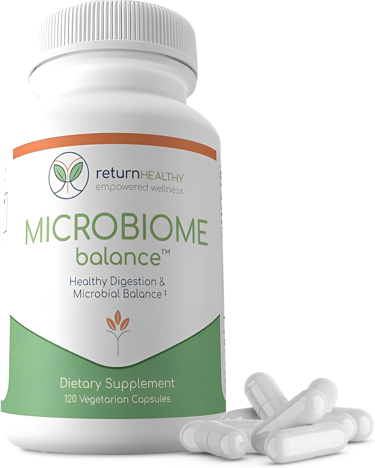 Natural Digestive Health Supplement for Men and Women - Promotes Healthy Microbiome Balance with Monolaurin and Caprylic Acid - Supports Gut Health and Detoxification - 120 Capsules