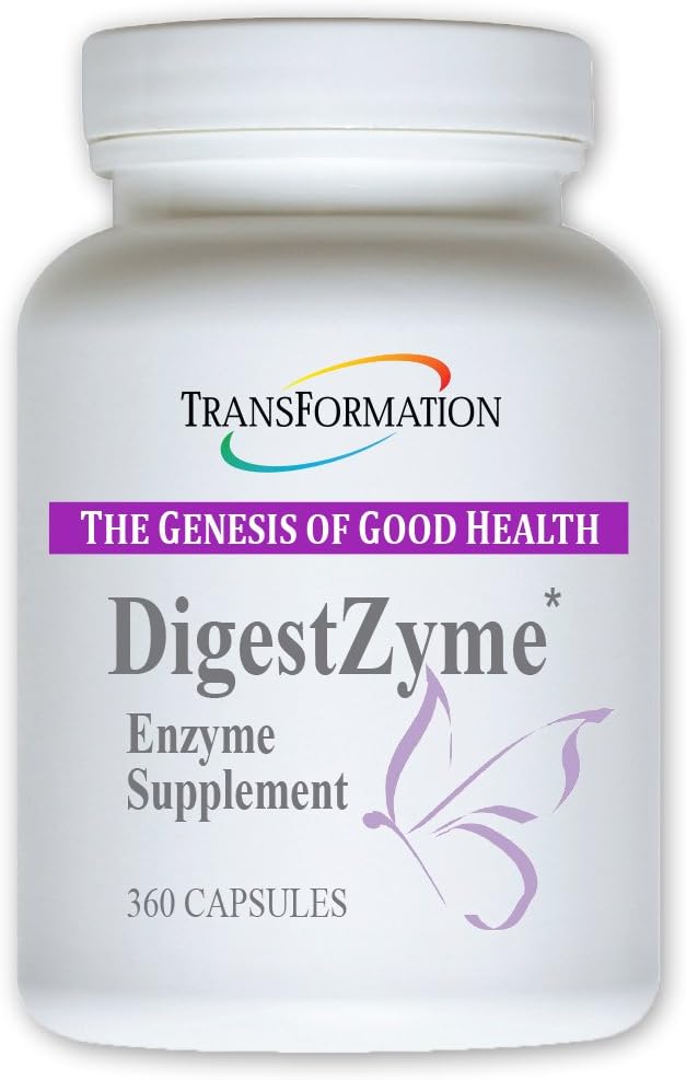 Natural DigestZyme Supplement: Support Overall Health, Nutrient Absorption, Digestion in Pregnancy, Children - 360 Cap