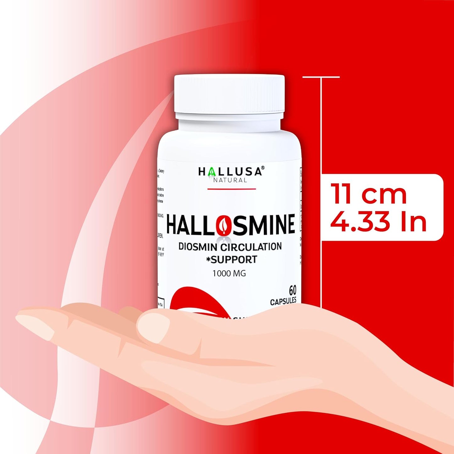 Natural Diosmin Circulation Support Supplement for Veins - Diosmina & Diosmine Formula for Healthy Circulation & Vein Health