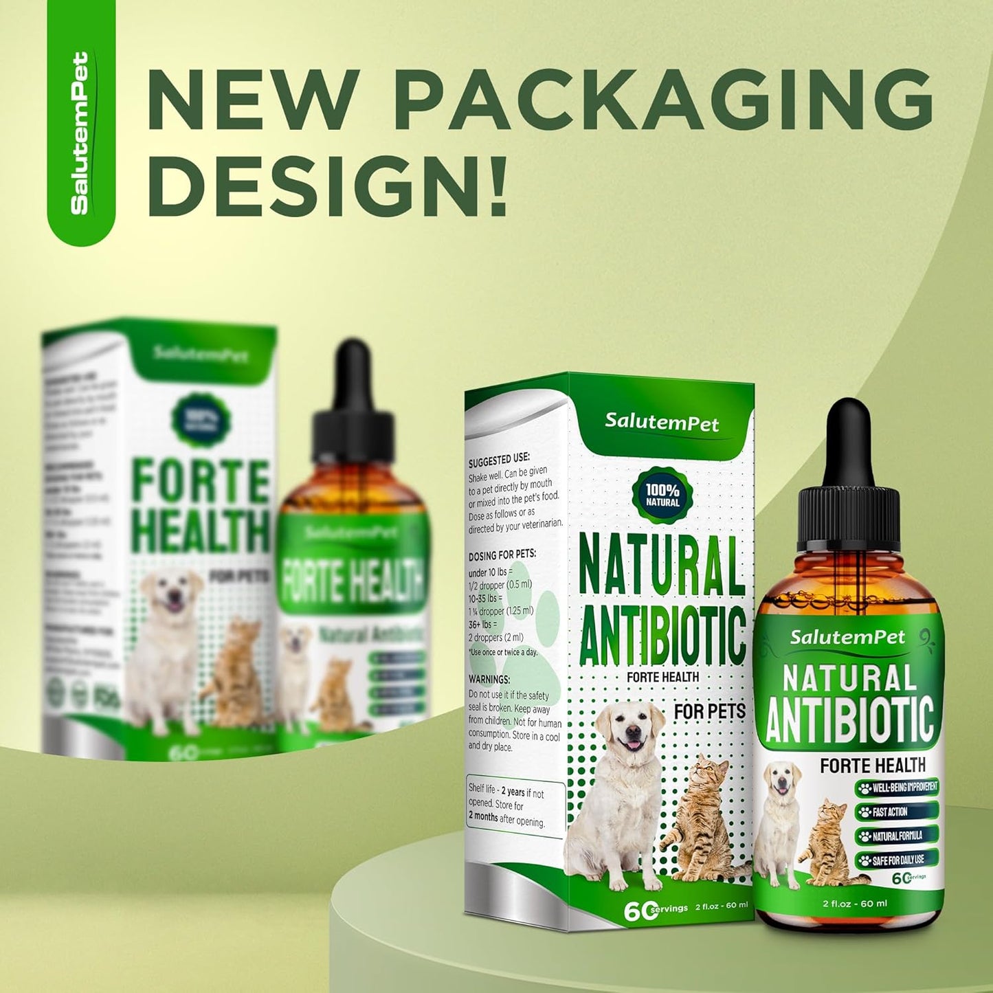 Natural Drops for Cats & Dogs | Antibiotics for Healthy Pets | Supports Urination, Digestion & Bones | Allergy Relief | 2 Oz Bottle