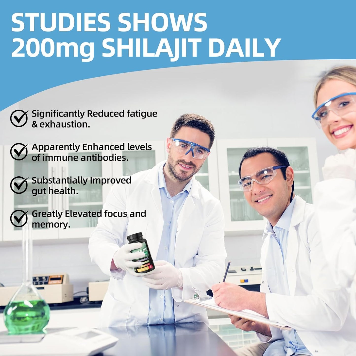 Natural Energy Boost Shilajit Capsules with Fulvic Acid, Minerals, Taurine, Vitamin C, B, Guarana Extract - 60 Capsules for Immune Health and Vitality