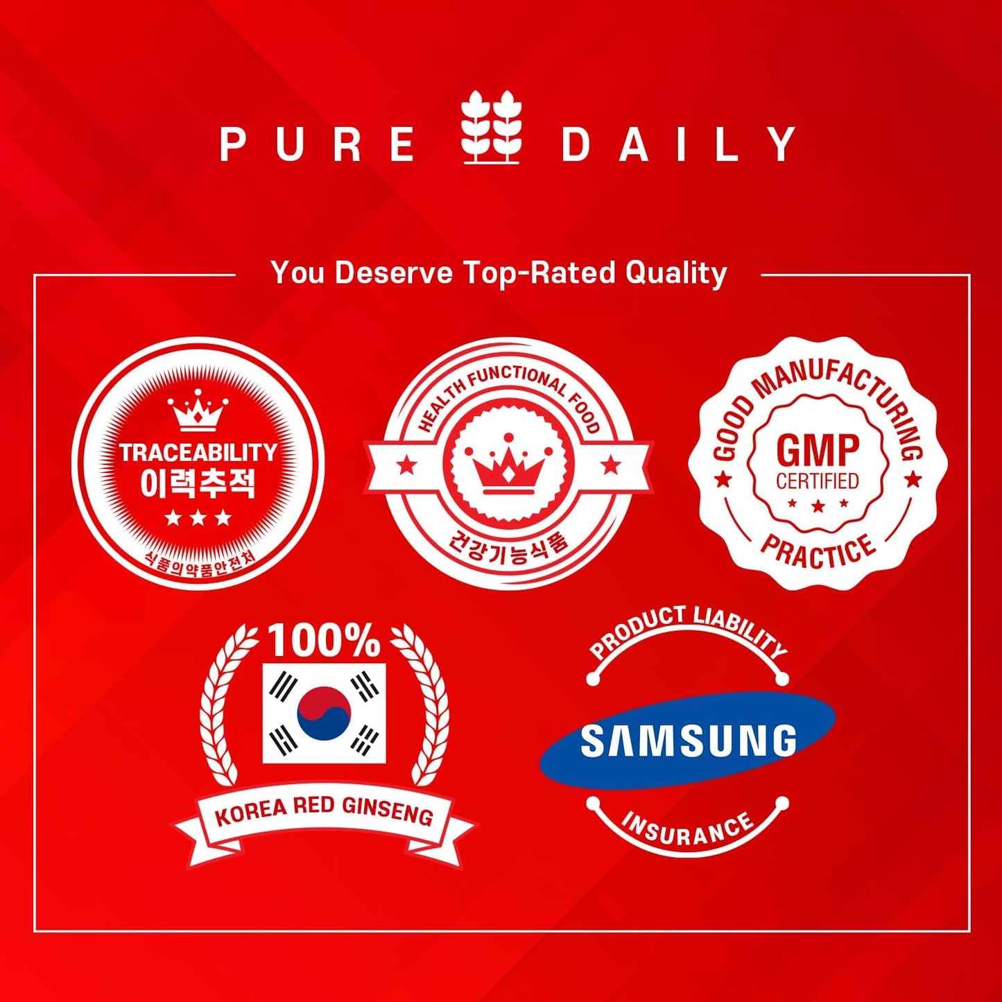 Natural Energy Boosting Korea Red Ginseng Extract Daily Sticks - Immune Support & Fatigue Recovery for Men and Women - 30 Pack