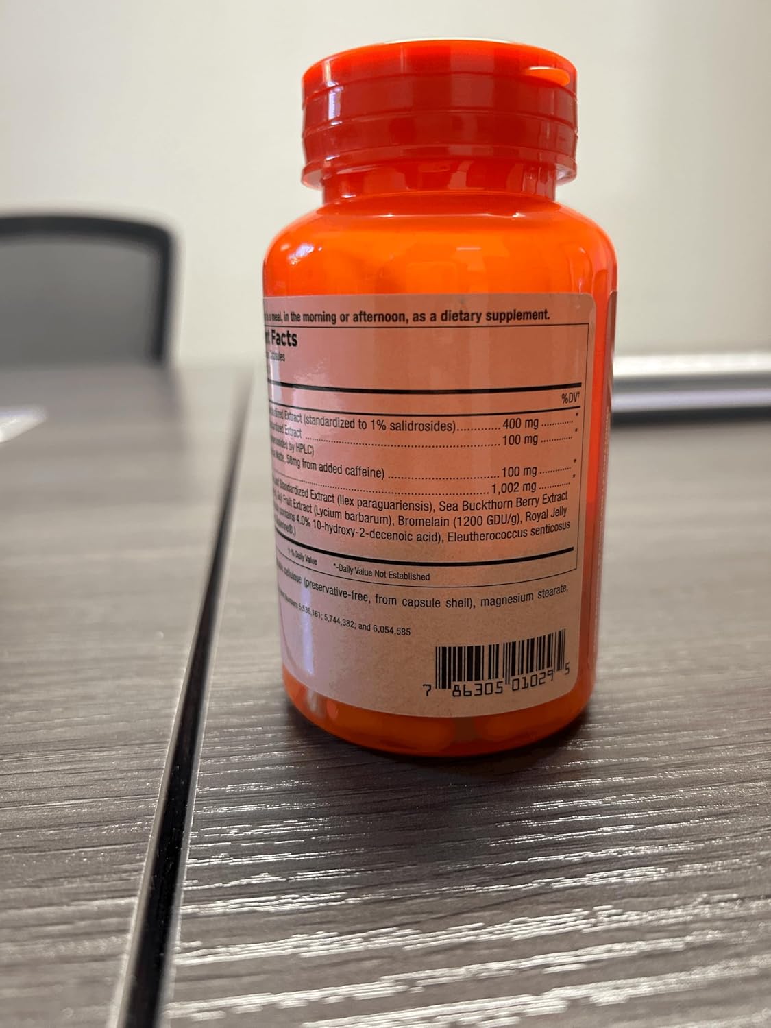 Natural Energy Supplement with Panax Ginseng & Rhodiola Rosea - Mood Booster Capsules (60 Count) by Mt. Angel Vitamins