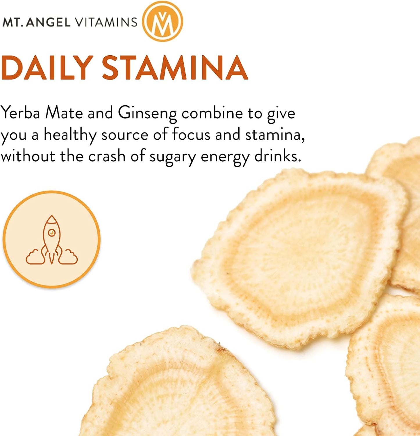 Natural Energy Supplement with Panax Ginseng & Rhodiola Rosea - Mood Booster Capsules (60 Count) by Mt. Angel Vitamins