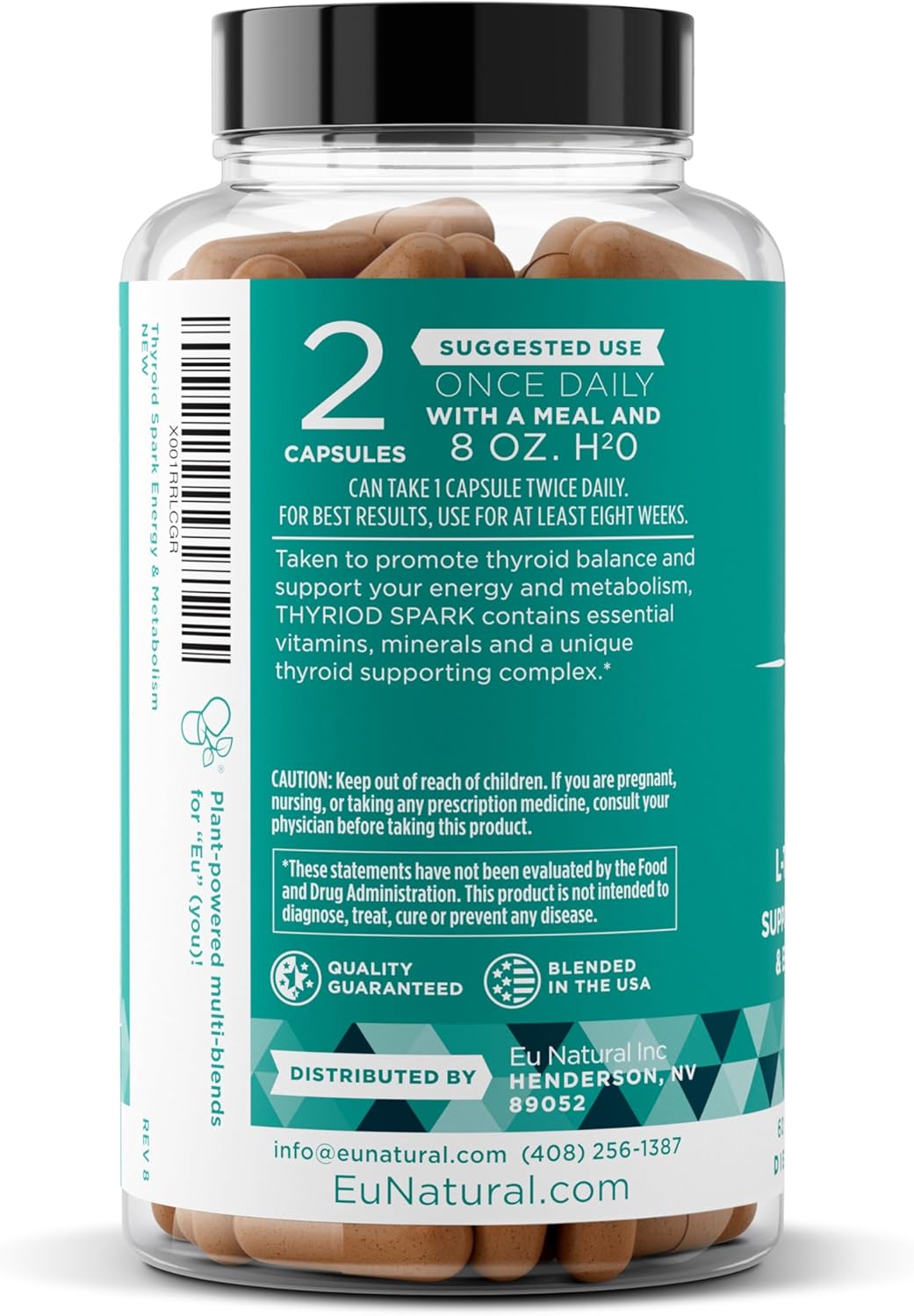 Natural Energy Support Supplement - Combat Fatigue, Hormone Balance, Enhanced Focus - Zinc, Selenium, Iodine - 60 Vegan Capsules