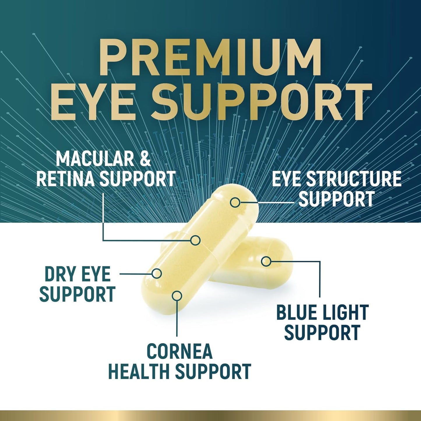 Natural Eye Health Supplement with Lutein, Zinc, Vitamins C & E - Supports Vision, Macular Health, & Dry Eyes - 60 Capsules - BoostGo Australia