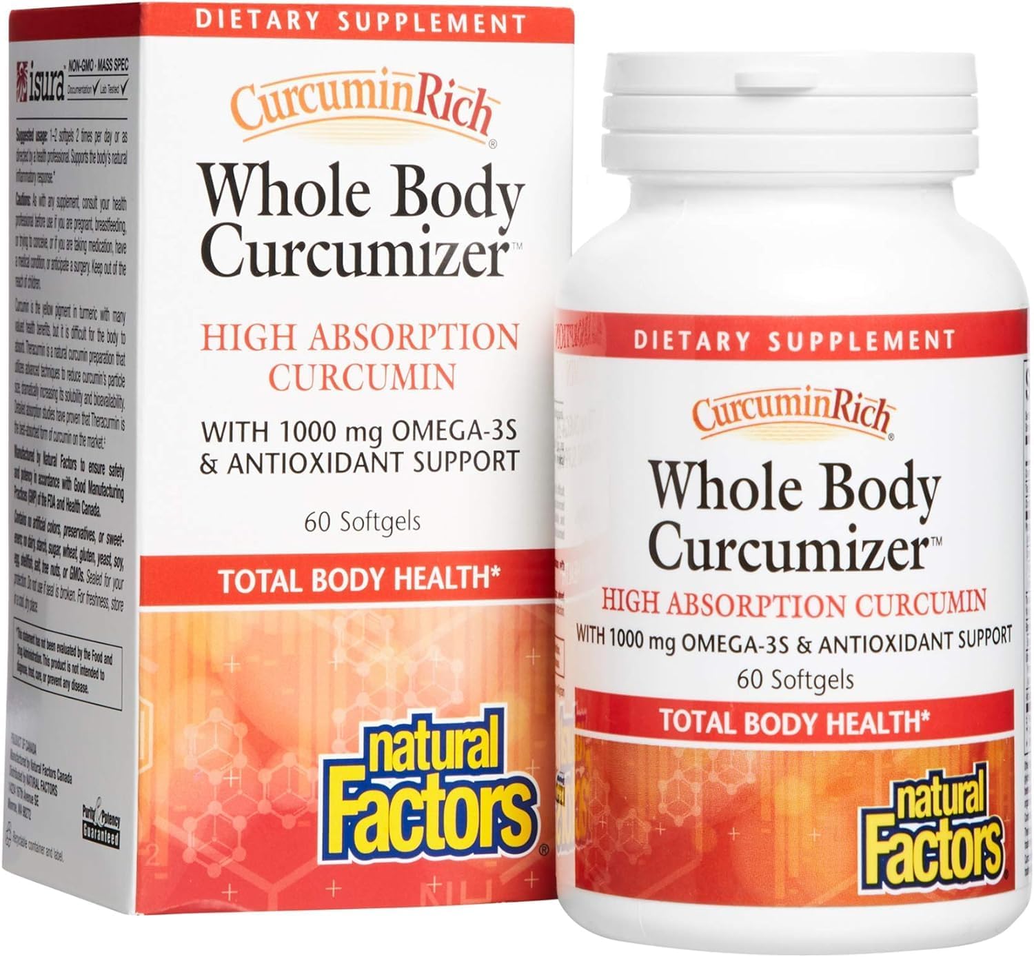 Natural Factors CurcuminRich Whole Body Curcumizer with Omega-3 EPA and DHA - 60 Softgels