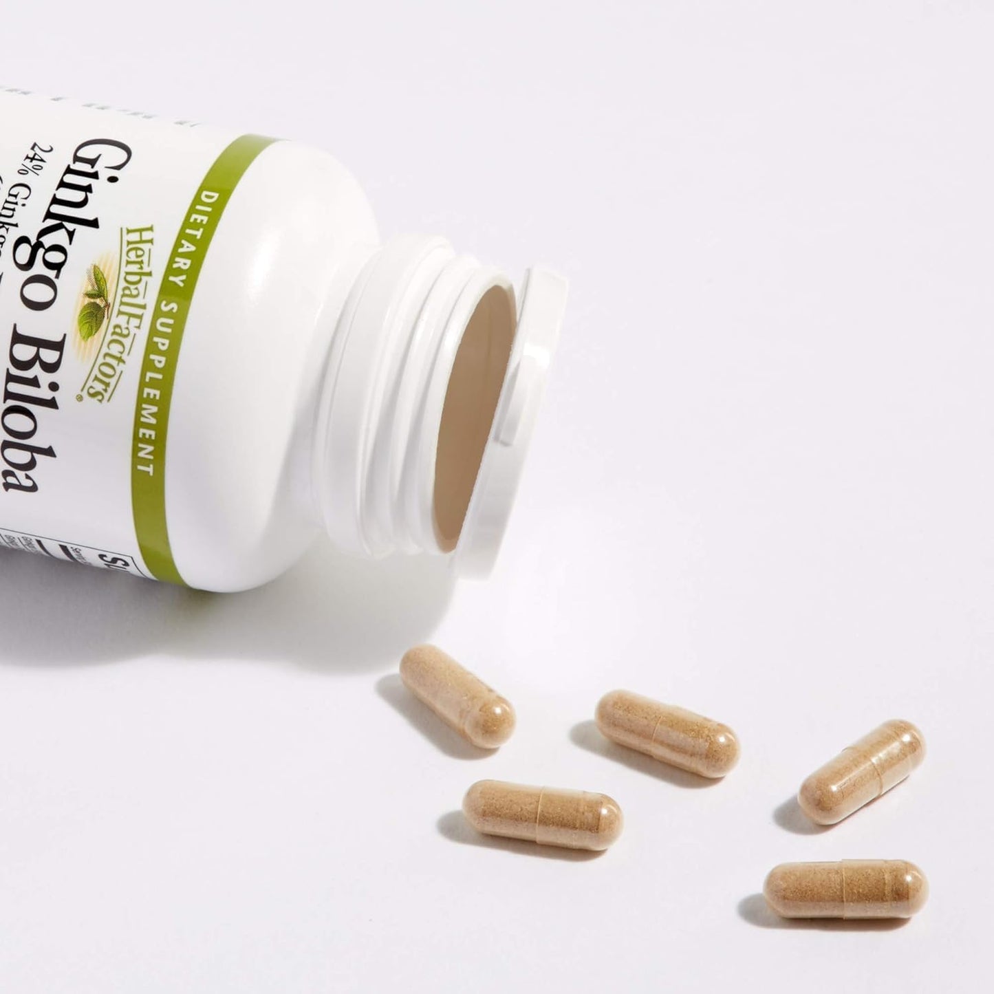 Natural Factors Ginkgo Biloba HerbalFactors Capsules - Memory & Brain Support - 60 Servings