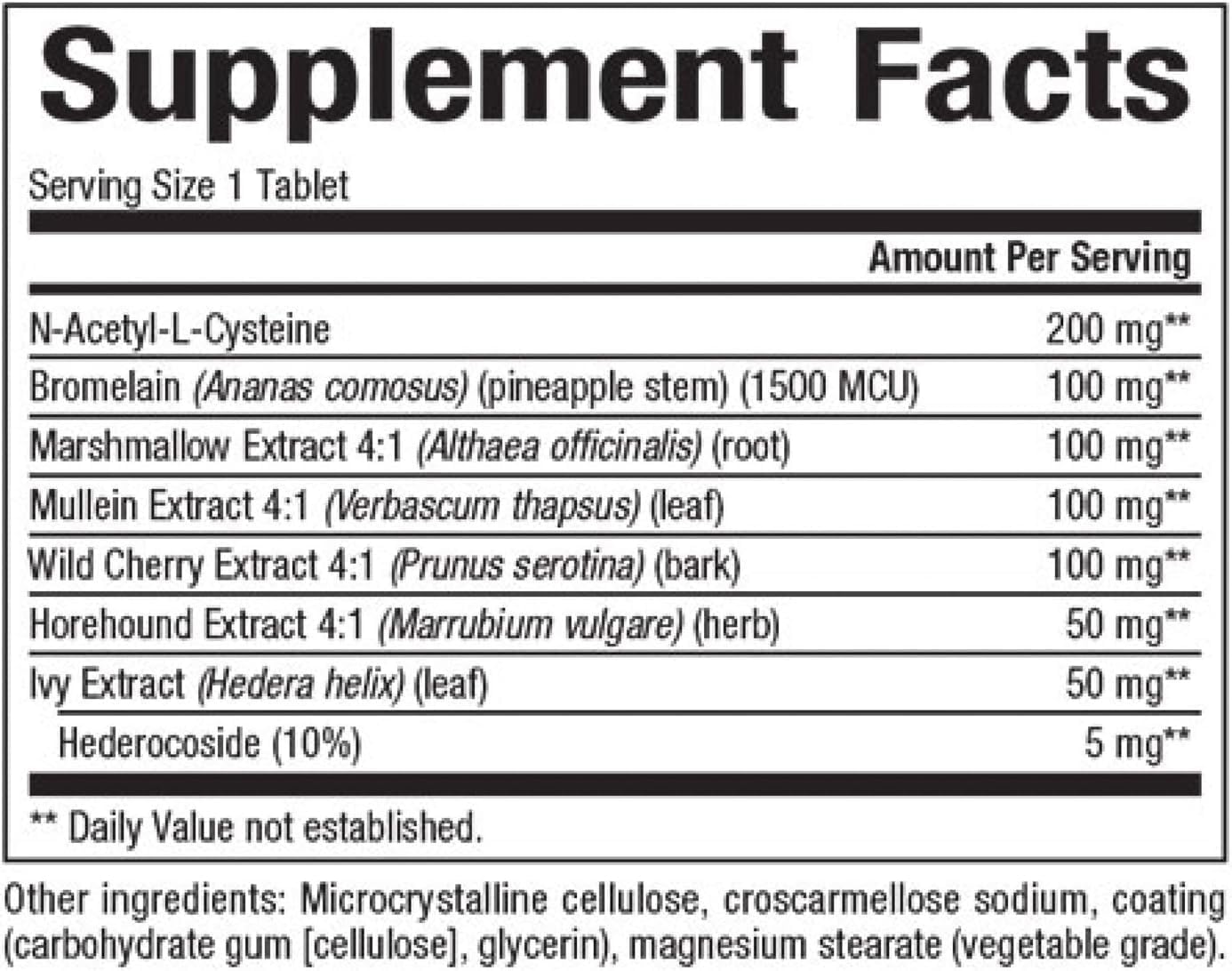 Natural Factors Lung, Bronchial & Sinus Health Supplement - 45 Tablets for Easy Breathing & Respiratory Support