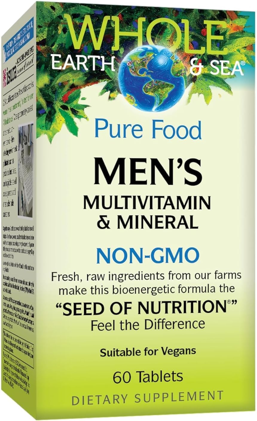 Natural Factors Men's Multivitamin & Mineral, 60 Tablets - Nutrition Equal to ½ lb of Veggies in 1 Serving