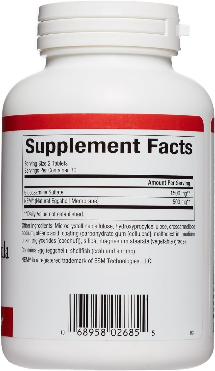 Natural Factors NEM Knee & Joint Formula Tablets for Flexibility and Comfort, 60 Count