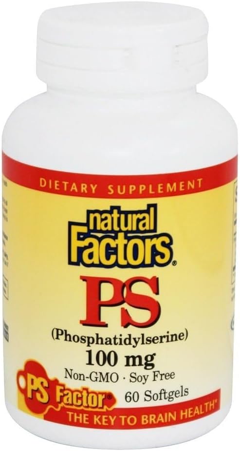 Natural Factors Phosphatidylserine Softgels - Memory & Brain Function Support - 60 Count - Soy & Gluten Free