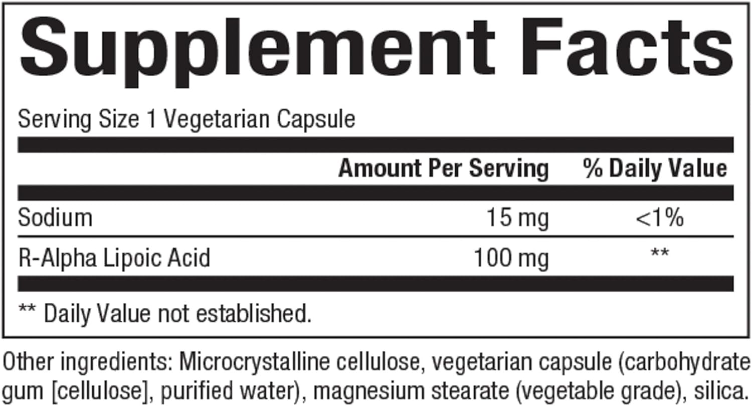 Natural Factors R-Lipoic Acid Capsules - Antioxidant Support (60 Count)