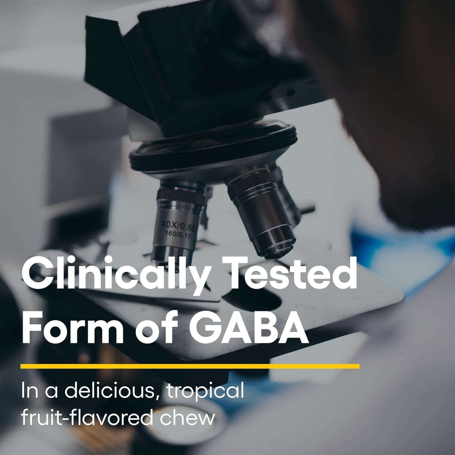 Natural Factors Stress-Relax Chewable Pharma GABA 100 mg Tablets - Tropical Fruit Flavor, Non-Drowsy Stress Support with Relaxation and Mental Focus - 120 Count