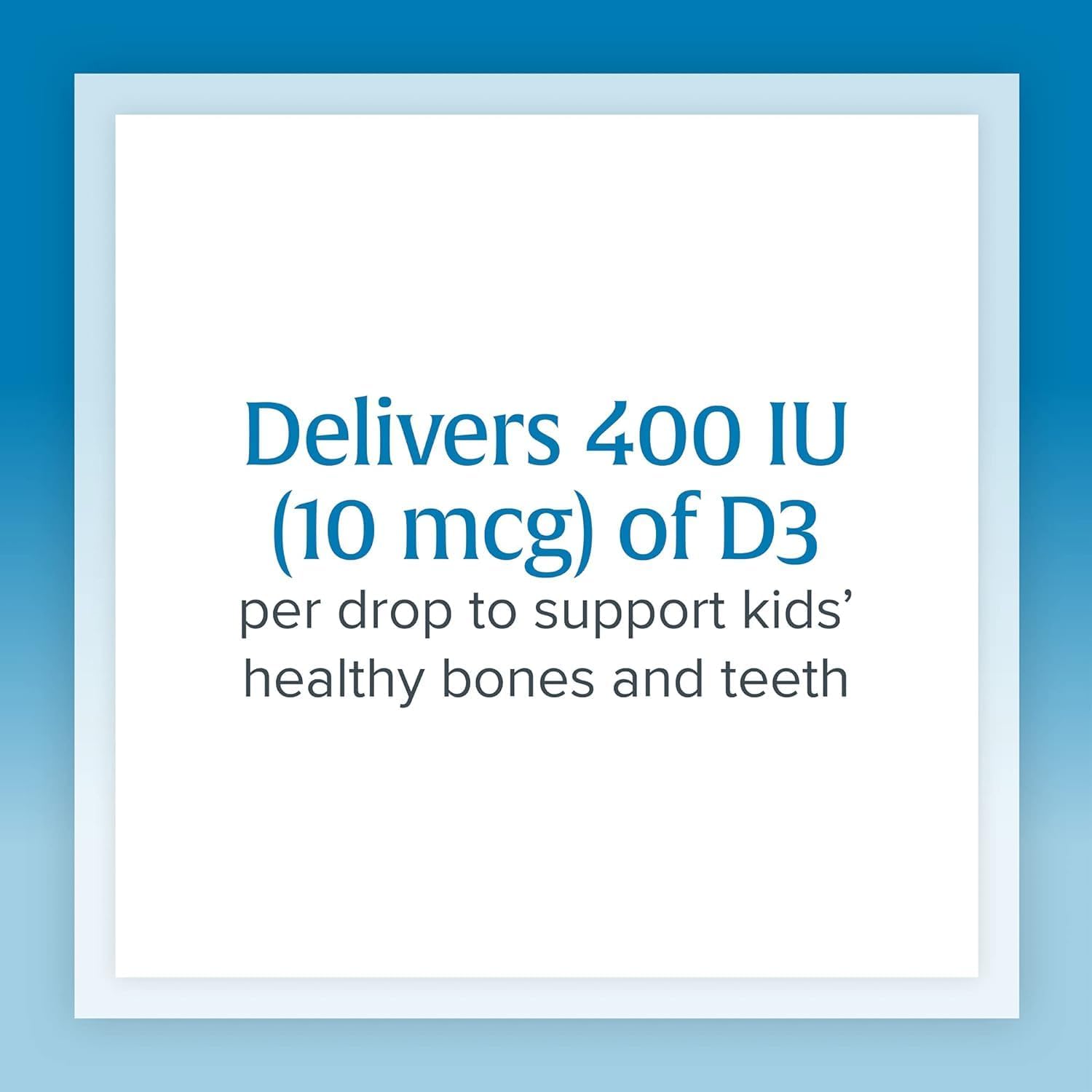 Natural Factors Vitamin D3 Drops 400 IU for Kids - Promotes Healthy Bones & Immune System - 0.5 fl oz