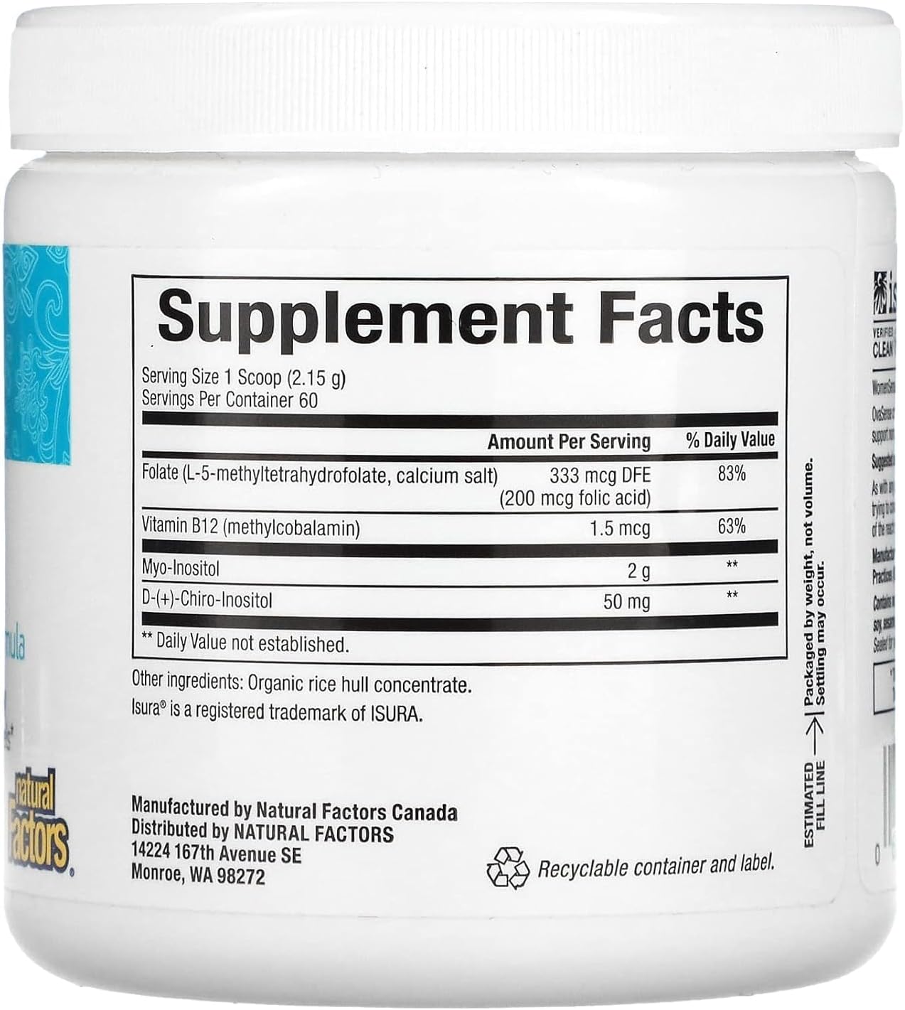 Natural Factors Women's OvaSense Supplement, 4.55 oz (129 g)