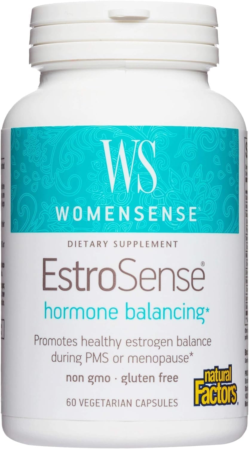 Natural Factors WomenSense EstroSense - Hormone Balance Support for PMS & Menopause - Vegan & Non-GMO - 60 Capsules