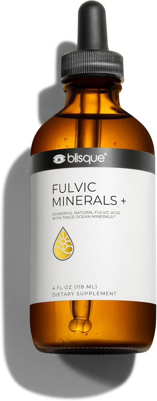 Natural Fulvic Acid and Humic Acid Trace Mineral Drops Supplement for Detox, Immune Support, and Energy - 4 Ounce