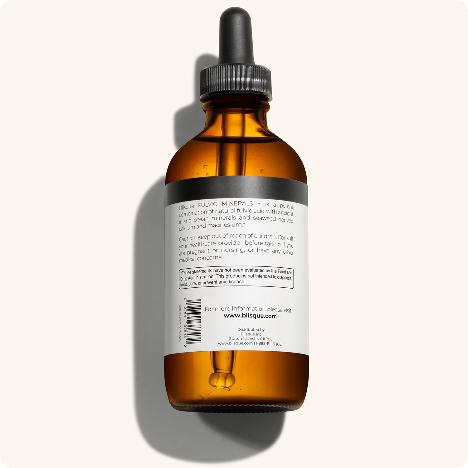 Natural Fulvic Acid and Humic Acid Trace Mineral Drops Supplement for Detox, Immune Support, and Energy - 4 Ounce