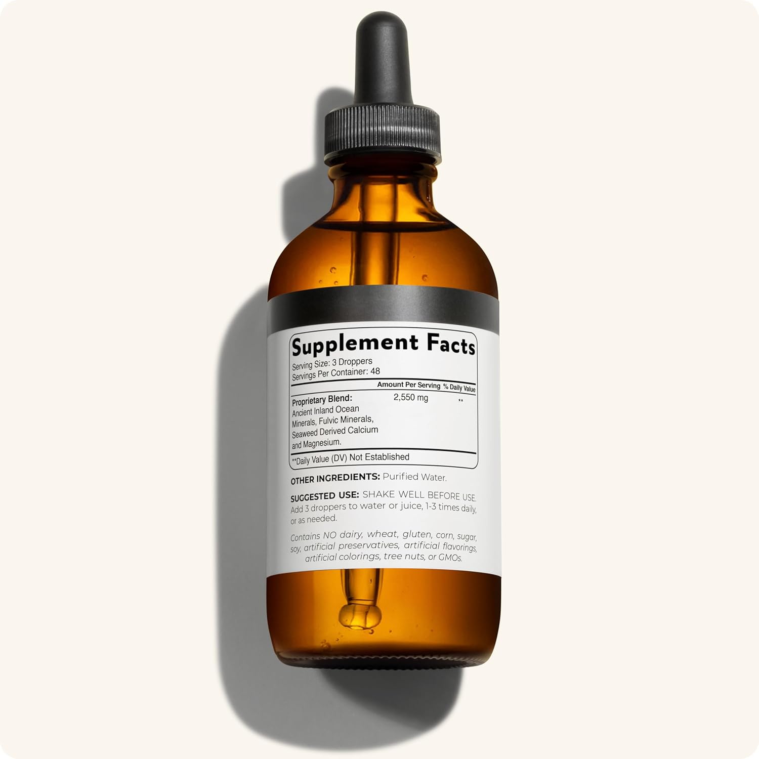 Natural Fulvic Acid and Humic Acid Trace Mineral Drops Supplement for Detox, Immune Support, and Energy - 4 Ounce