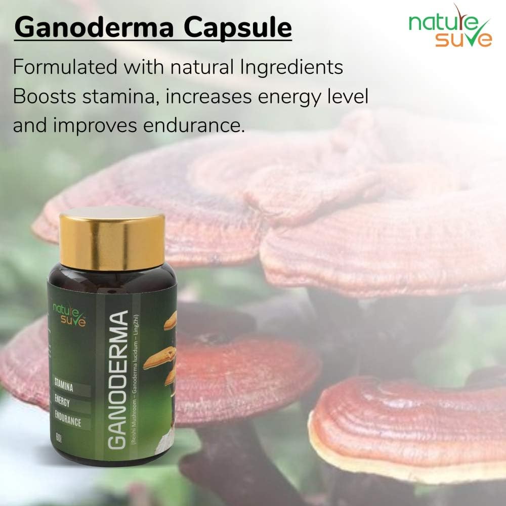 Natural Ganoderma Capsules for Men & Women - 60 Capsules in 1 Pack by Nature Sure™