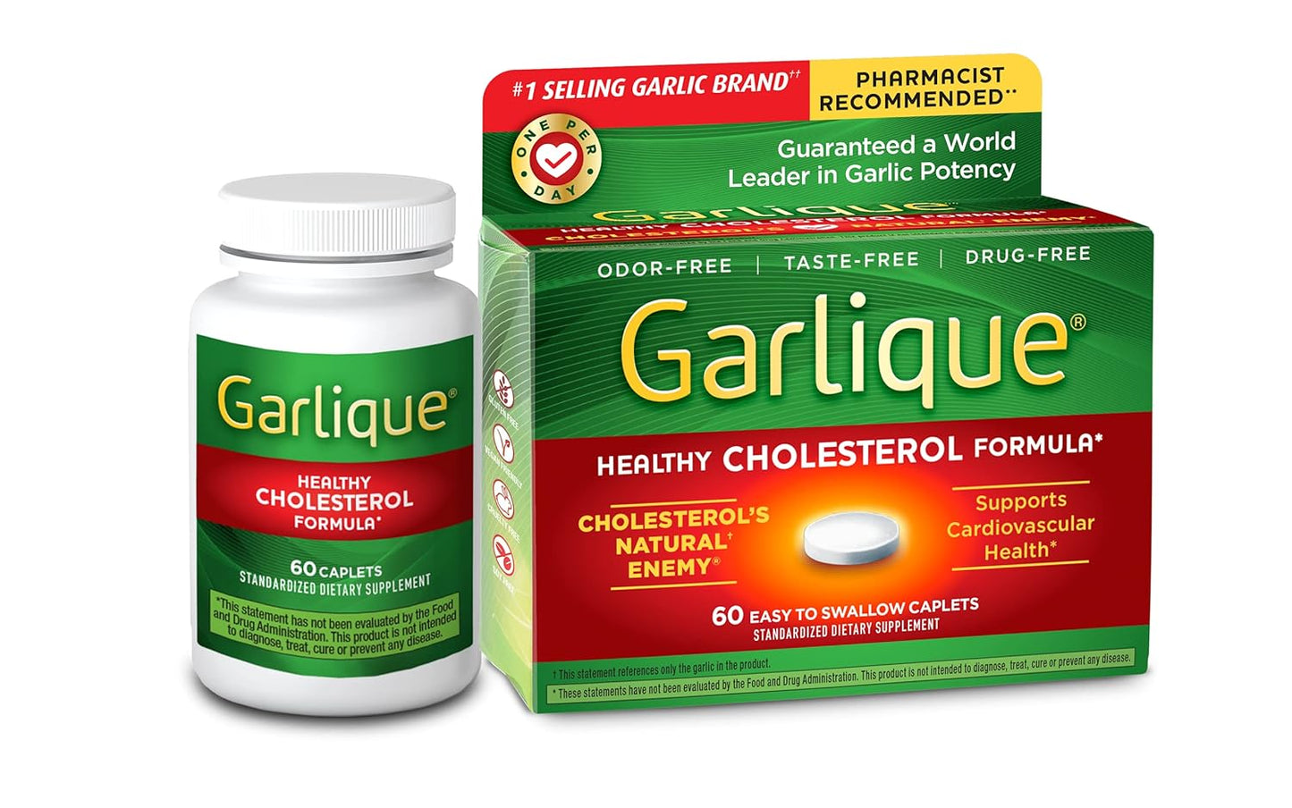 Natural Garlic Supplement - 60 Tablets for Heart Health and Immune Support