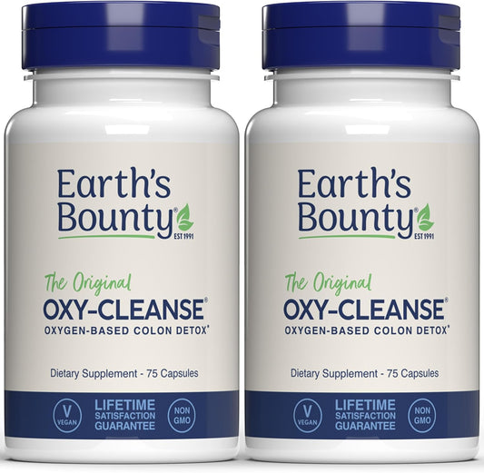 Natural Gentle Colon Cleanse for Digestive Wellness - Constipation Relief - Oxy-Cleanse Colon Conditioner - 75 Capsules (2-Pack)