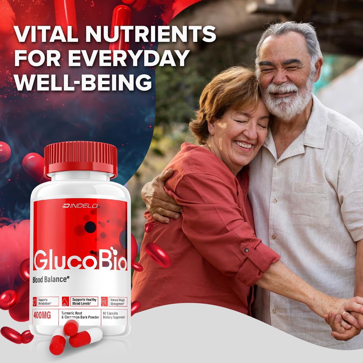 Natural GlucoBio Advanced Vitamin Capsules for Healthy Glucose Levels - Maximum Strength Daily Supplement (5 Pack - 300 Capsules)