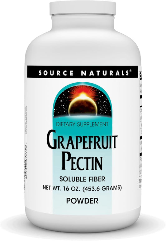 Natural Grapefruit Pectin Powder - High Soluble Fiber Dietary Supplement 16 oz - Source Naturals
