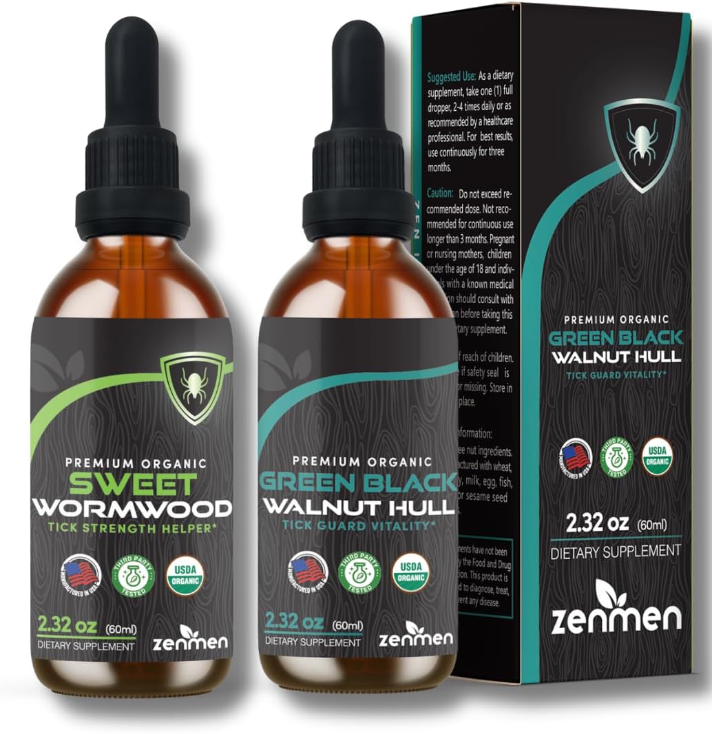 Natural Green Black Walnut Wormwood Complex Tincture - Promote Health and Wellness with Liquid Extract - 60 Day Supply