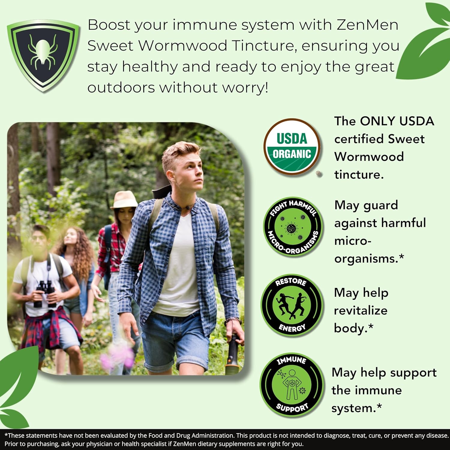 Natural Green Black Walnut Wormwood Complex Tincture - Promote Health and Wellness with Liquid Extract - 60 Day Supply