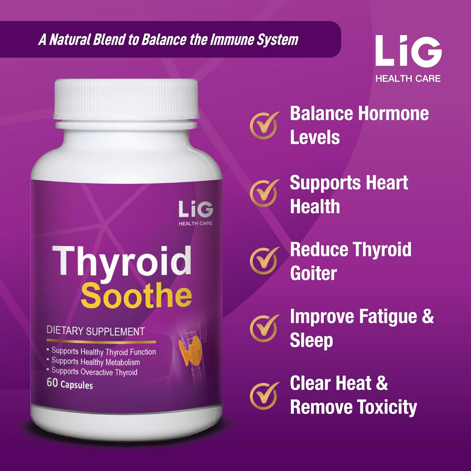 Natural Herbal Supplement for Overactive Thyroid - Balance Hormone Levels - Minimize Goiter - Maintain Thyroid Health