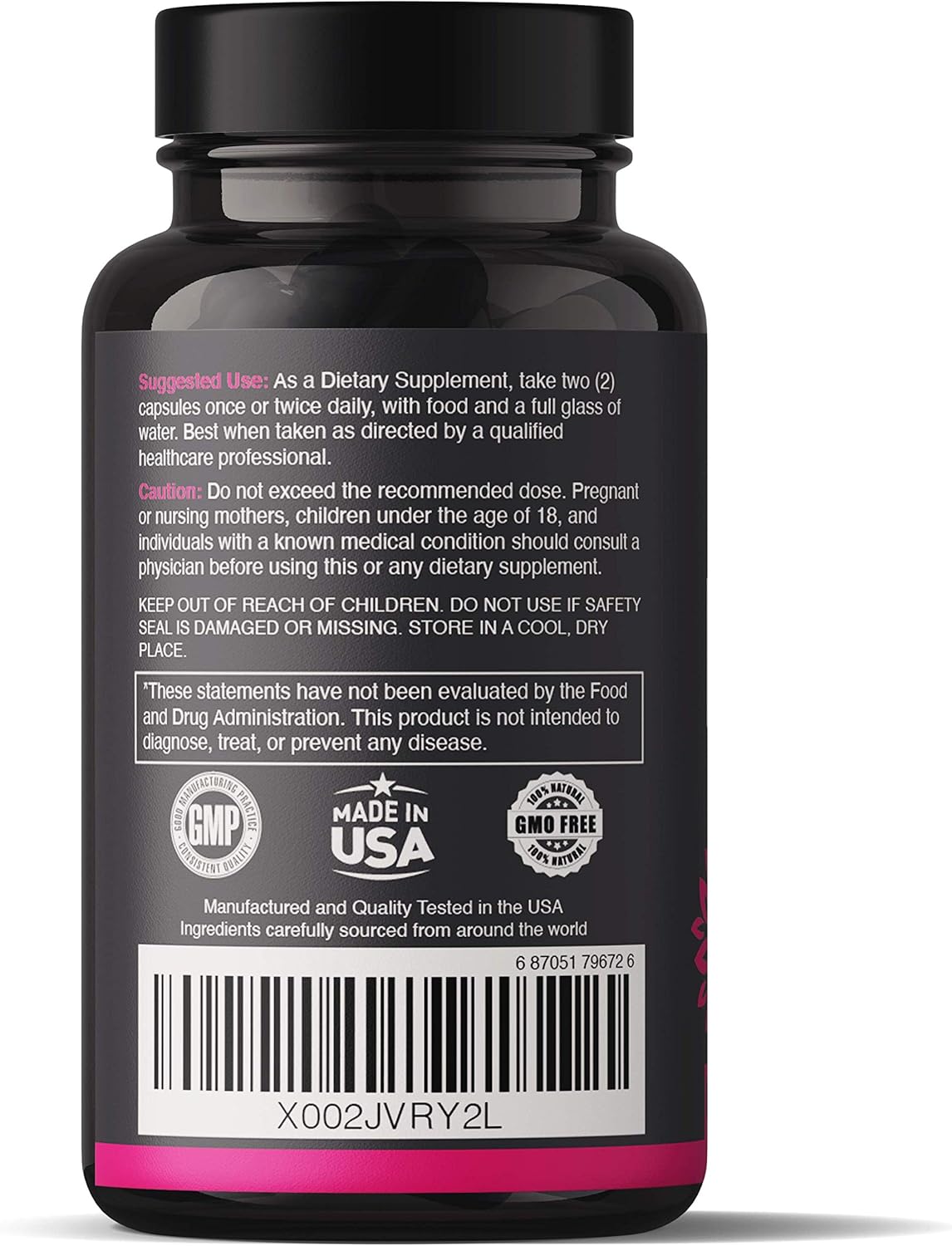 Natural Hormone Balance Supplement for Women - Menopause & PMS Relief, Fertility Support - Maca Root, Vitex, Dong Quai, Black Cohosh - Vegan Capsules