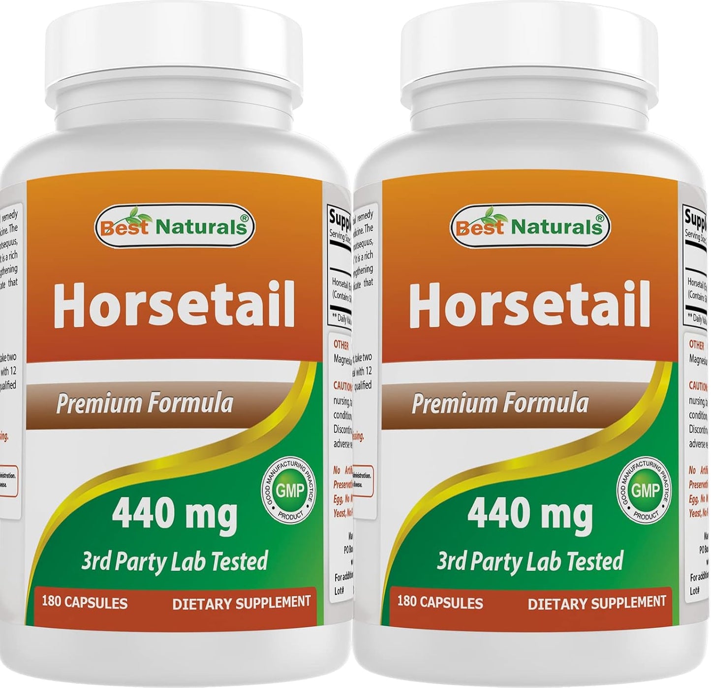 Natural Horsetail Supplement 440 mg - 360 Capsules for Hair, Skin, and Nails Support