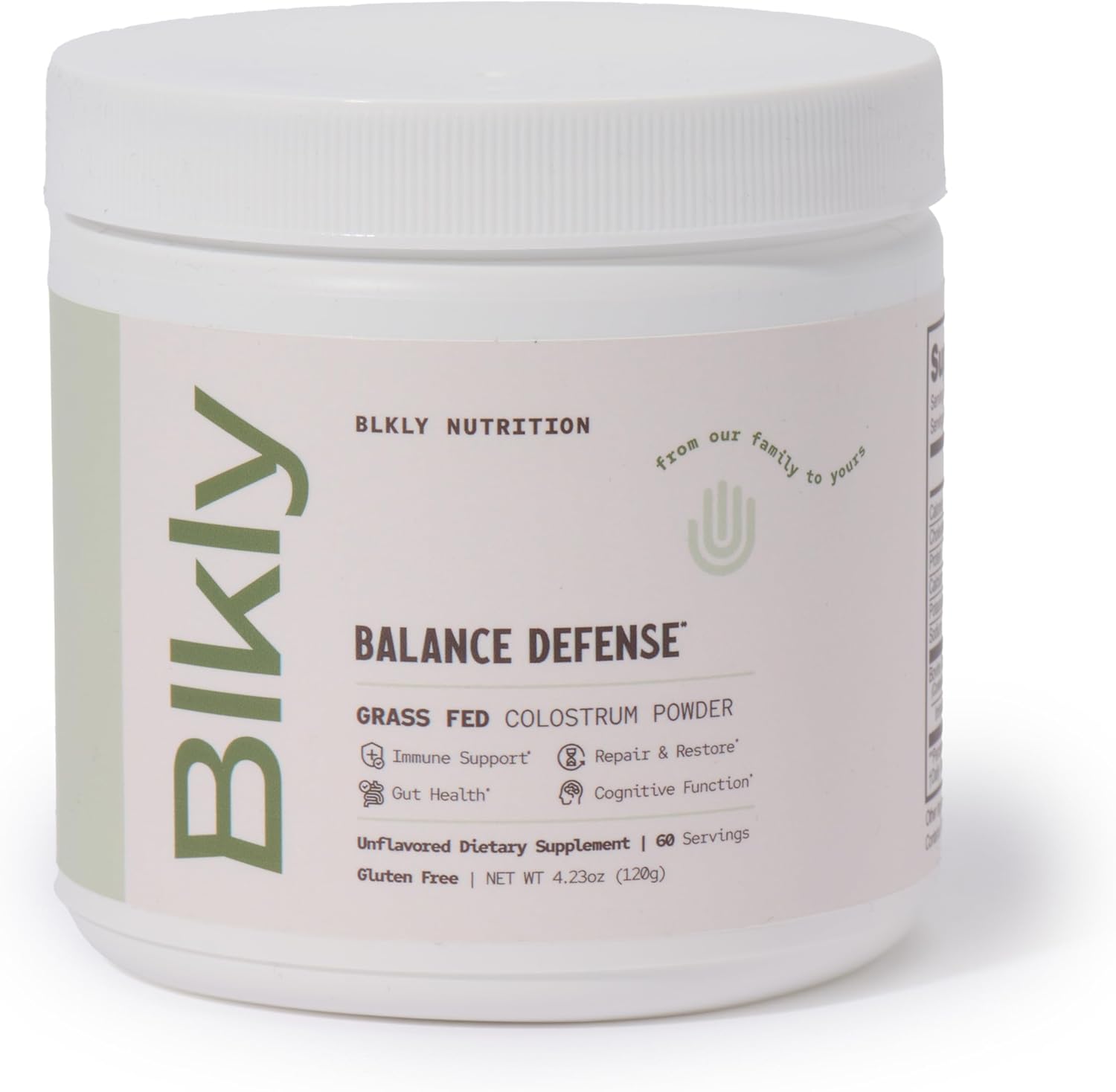 Natural IgG Colostrum Powder for Gut Health, Immune Support, & Muscle Recovery - 60 Servings