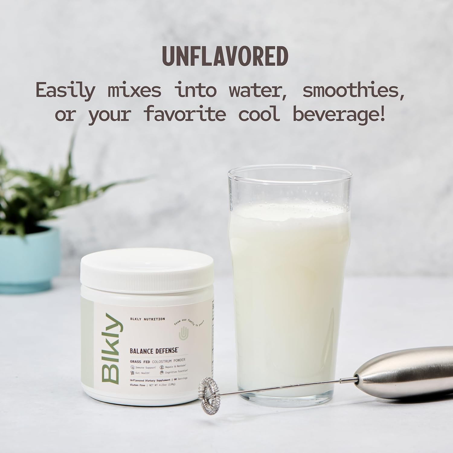 Natural IgG Colostrum Powder for Gut Health, Immune Support, & Muscle Recovery - 60 Servings