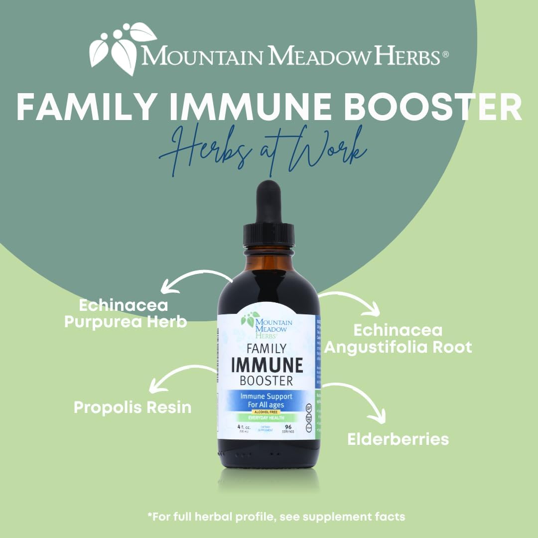 Natural Immune Support Extract with Elderberry and Echinacea for The Whole Family - 4 oz Tincture