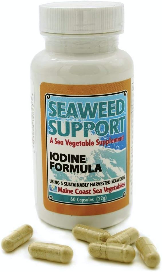 Natural Iodine Supplement from Maine Coast Sea Vegetables - Seaweed Support Formula - 60 Capsules