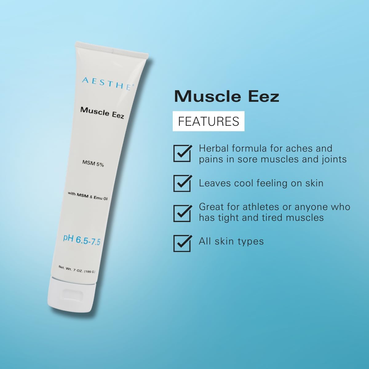 Natural Joint and Muscle Recovery Gel with MSM and Emu Oil - Aloe Vera Formula for Soothing Relief - Therapeutic 7 oz Gel for Strains and Wellness