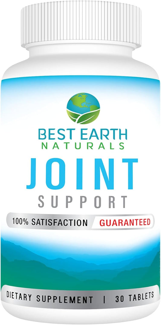 Natural Joint Support Supplement with Glucosamine, Chondroitin, MSM, Vitamins & Nutrients - Back, Hip, and Joint Health - 30 Day Supply