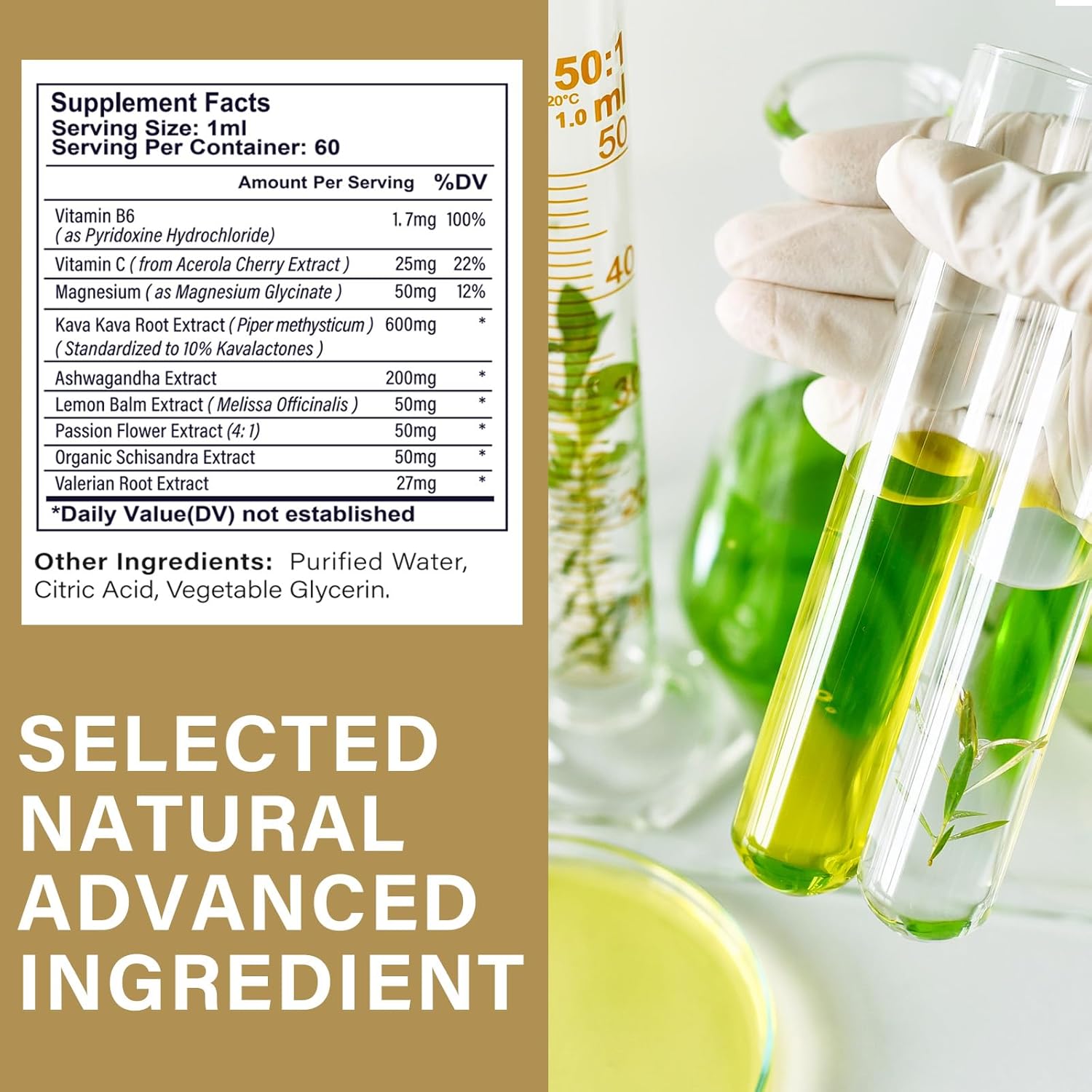 Natural Kava Root Extract Drops for Relaxation - Cognitive & Immune Support - Vegan & Non-GMO