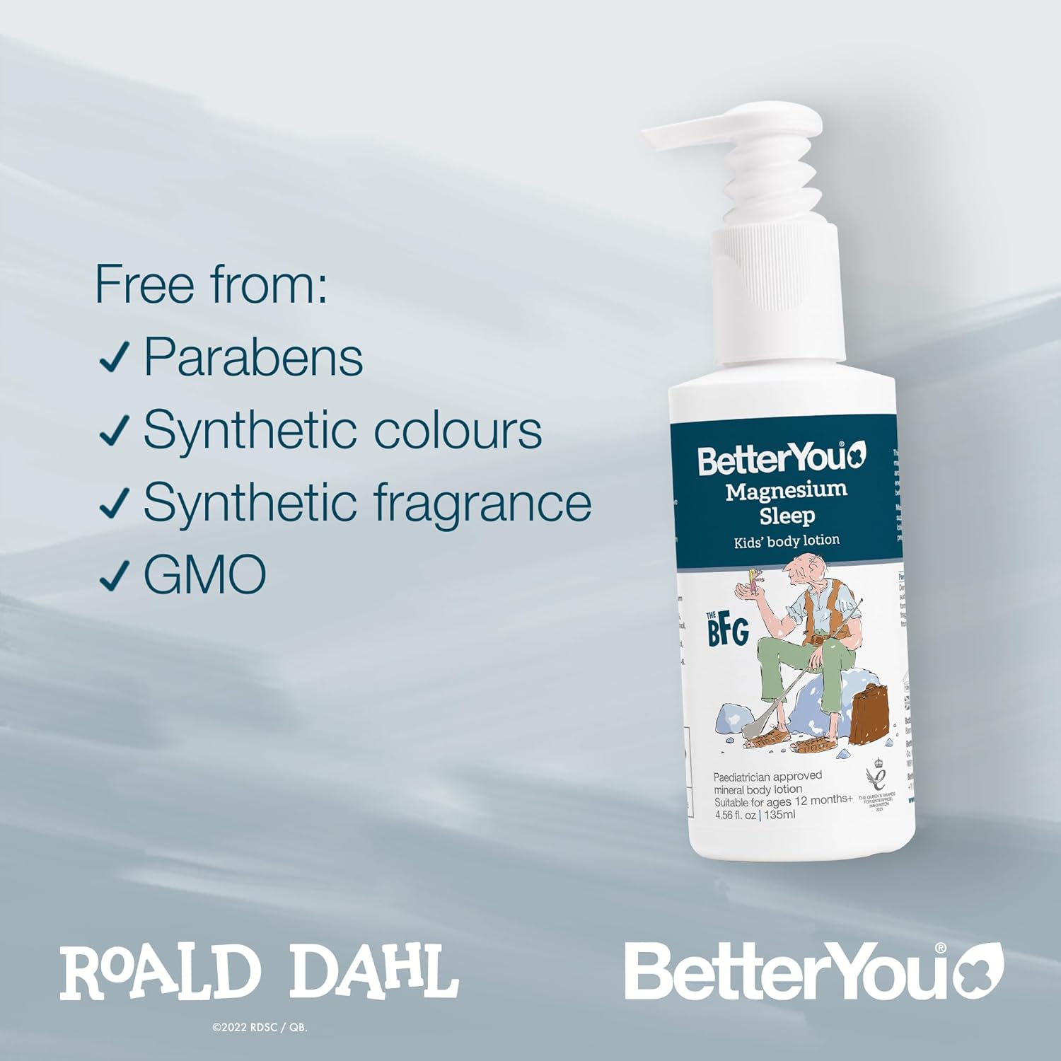 Natural Kids Magnesium Sleep Body Lotion with Lavender and Chamomile - Relaxing Cream for Children 1 Year and Older - 4.56 oz