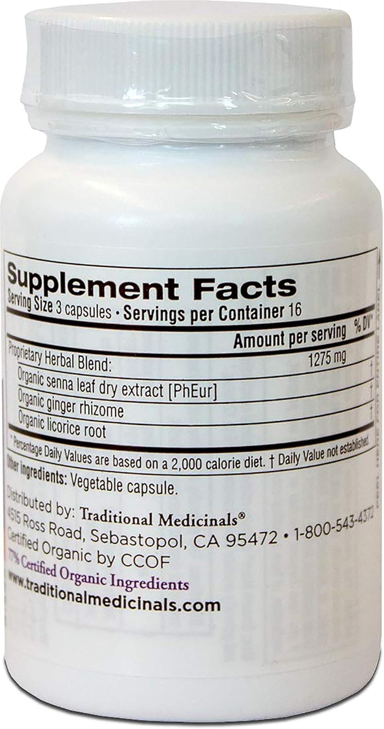 Natural Laxative: Traditional Medicinals Smooth Move Senna Capsules, 50 Count