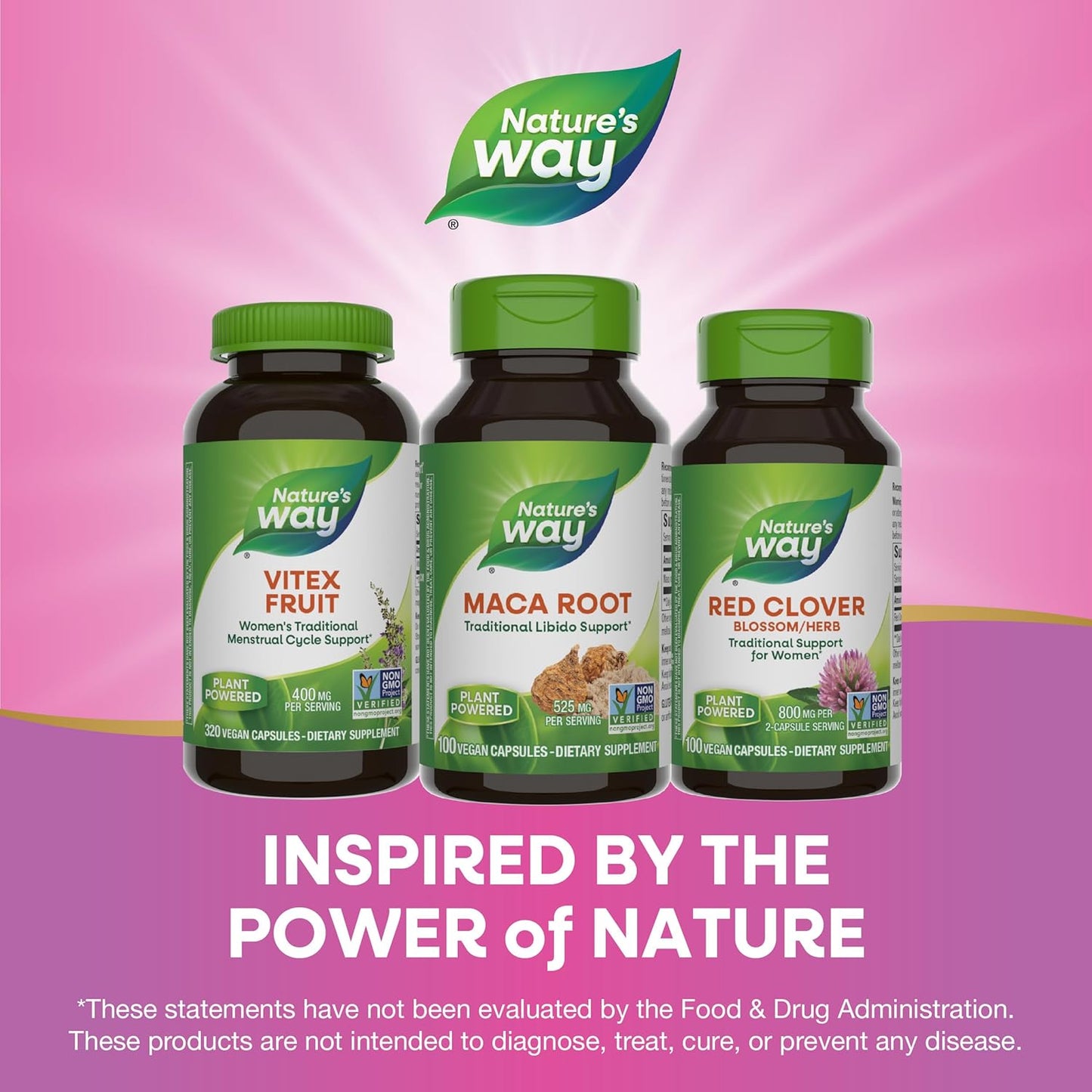 Natural Libido Support with Nature's Way Maca Root Capsules - 525 mg per Serving, Non-GMO, Vegan - 100 Capsules