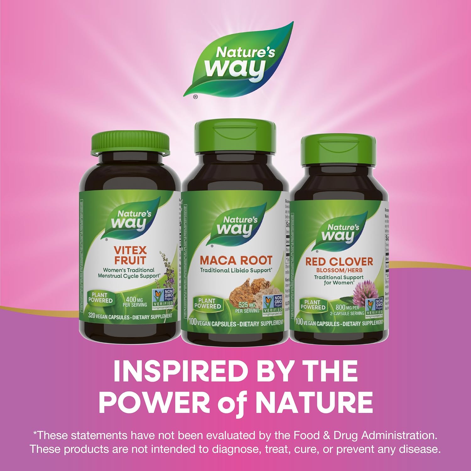 Natural Libido Support with Nature's Way Maca Root Capsules - 525 mg per Serving, Non-GMO, Vegan - 100 Capsules