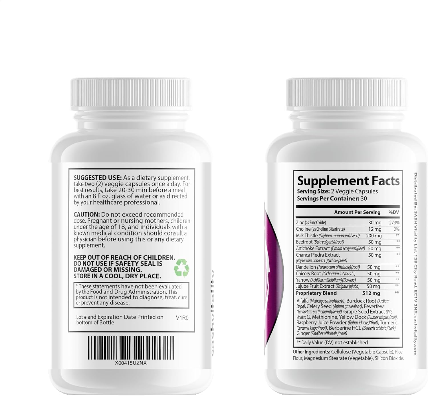 Natural Liver Support Supplement for Overall Health and Wellness - SASH Vitality