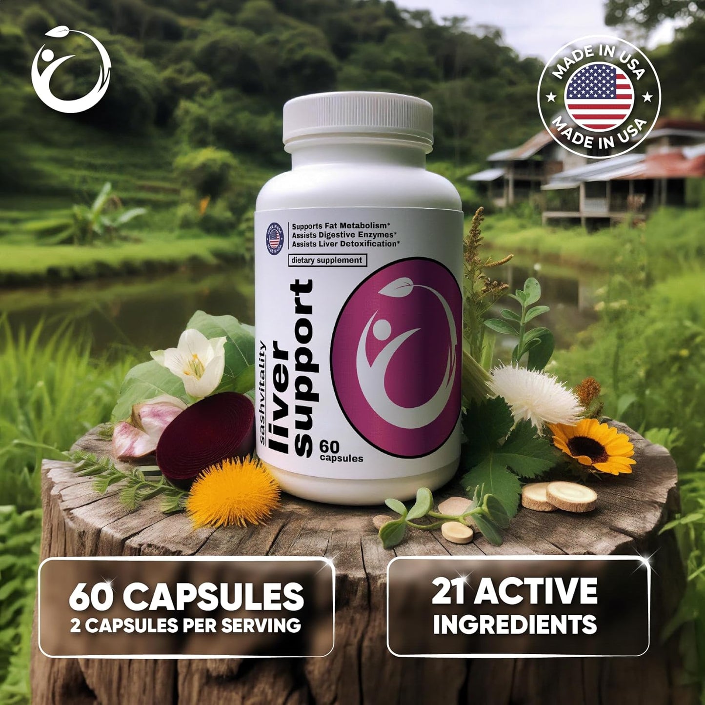 Natural Liver Support Supplement for Overall Health and Wellness - SASH Vitality