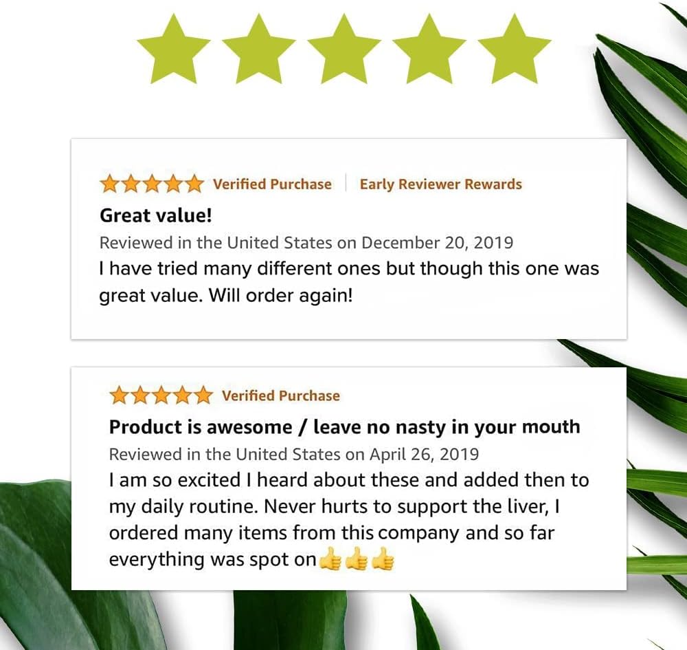 Natural Liver Support Supplement with Milk Thistle, Dandelion & Ginger Root - 90ct - Non GMO - Digestive & Liver Health Repair