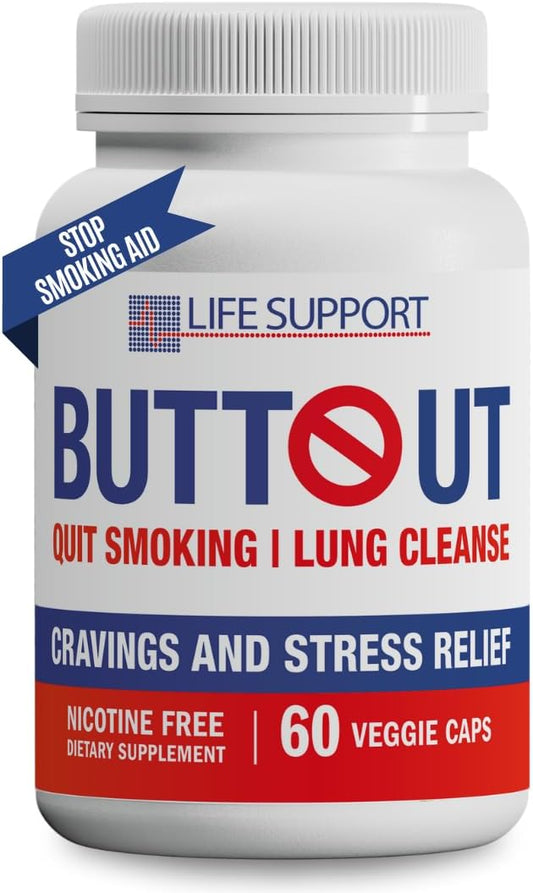 Natural Lung Cleanse and Detox Support for Quitting Smoking - 60 Count, Nicotine-Free Formula for Respiratory Health