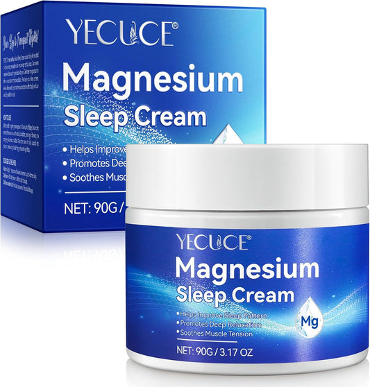 Natural Magnesium Cream for Better Sleep and Joint Care - Non-Greasy Formula with Skin-Friendly Ingredients - 3.17 OZ
